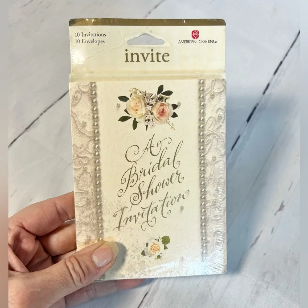 Vintage American Greetings Bridal Shower Invitations - New Old Stock (Set of 10)